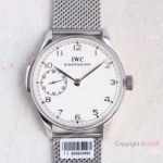 Replica IWC Portuguese Minute Repeater Stainless Steel Mesh Strap Watch